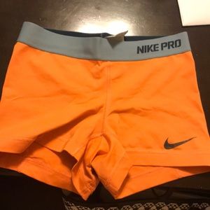 Neon orange Nike pro spandex